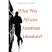 What Was African American Literature?