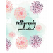 Calligraphy Practice NoteBook: Hand Lettering: Calligraphy Workbook: Watercolor Flower purple: (Training, Exercises and Practice: Lettering calligrap