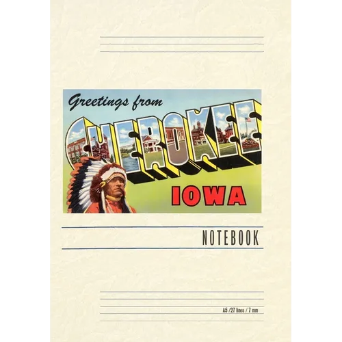Vintage Lined Notebook Greetings from Cherokee