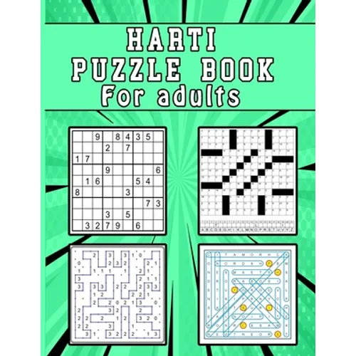 Harti Puzzle Book for Adults: large print Puzzle book mixed ! Soduko, word search, CodeWord and Slitherlink