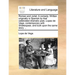 Romeo and Juliet. a Comedy. Written Originally in Spanish by That Celebrated Dramatic Poet, Lopez de Vega, Contemporary with Shakespear, and Built Upo