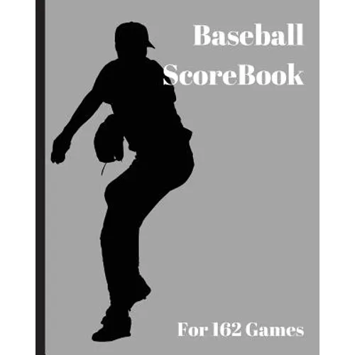 Baseball ScoreBook: 162 games, 8in x 10in, Included most popular stats, Special have matchup Jiugingge