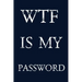 Wtf Is My Password: Keep track of usernames, passwords, web addresses in one easy & organized location - navy blue Cover