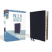 NIV, Thinline Bible, Bonded Leather, Navy, Indexed, Red Letter Edition