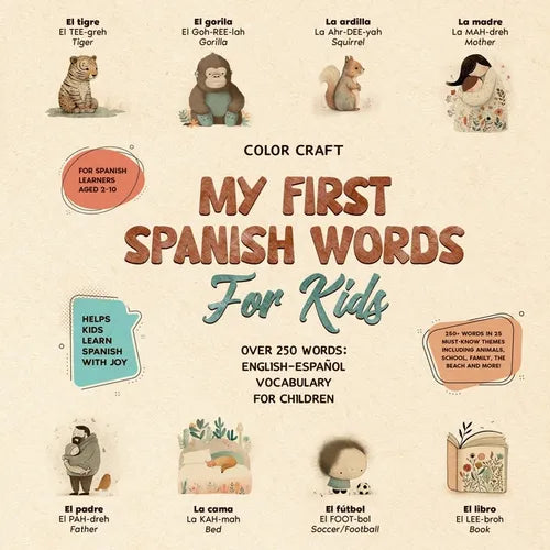 My First Spanish Words Book For Kids: English-Español for Young Learners Aged 2-10, With 250+ illustrations
