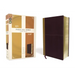 KJV, Amplified, Parallel Bible, Large Print, Leathersoft, Tan/Burgundy, Red Letter Edition: Two Bible Versions Together for Study and Comparison