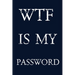 Wtf Is My Password: Keep track of usernames, passwords, web addresses in one easy & organized location - navy blue Cover