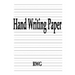 Hand Writing Paper: 50 Pages 8.5" X 11"