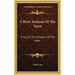 A Brief Analysis Of The Tarot: A Key To The Wisdom Of The Ages