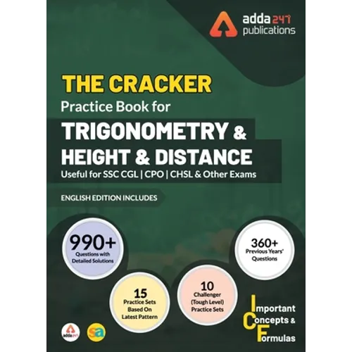 The Cracker Practice Book for Trigonometry and Height & Distance (In English Printed Edition)