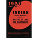 Indian Military Motorcycle Model 340 Manual of Care and Maintenance