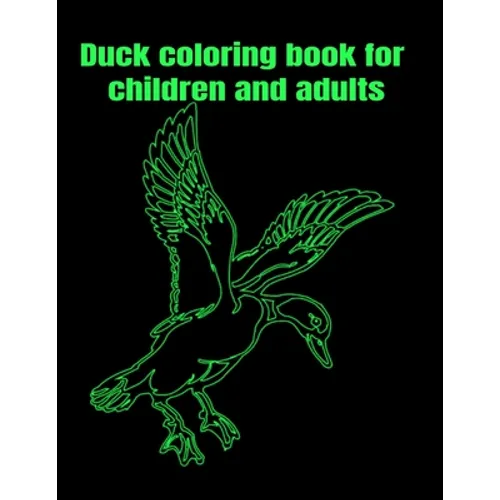 Duck coloring book for children and adults