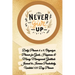 Daily Planner 6 x 9 - NEVER GIVE UP, Organizer Planner for Goals, Happiness & Money Management, Gratitude Journal to Increase Productivity, Undated 12