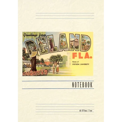 Vintage Lined Notebook Greetings from Deland, Florida