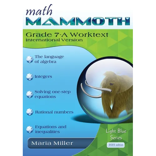 Math Mammoth Grade 7-A Worktext, International Version