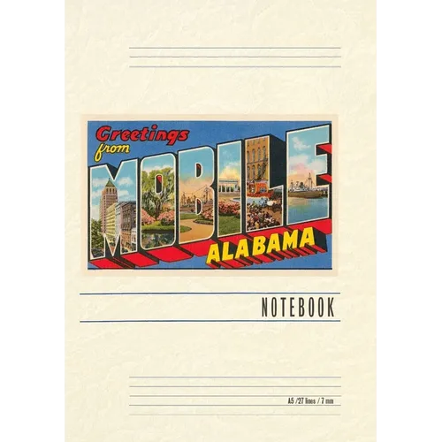Vintage Lined Notebook Greetings from Mobile