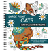 Large Print Easy Color & Frame - Cats (Stress Free Coloring Book)