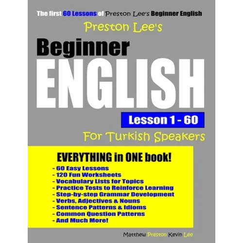Preston Lee's Beginner English Lesson 1 - 60 For Turkish Speakers