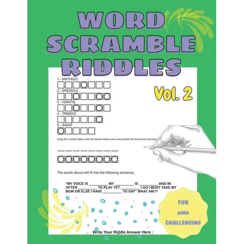 Fun and Challenging Word Scramble Riddles Vol2 Word Scramble Book for Adults: Jumble Word Game