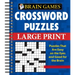 Brain Games - Crossword Puzzles - Large Print (Blue)