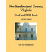 Northumberland County, Virginia Deed and Will Book Abstracts, 1658-1662
