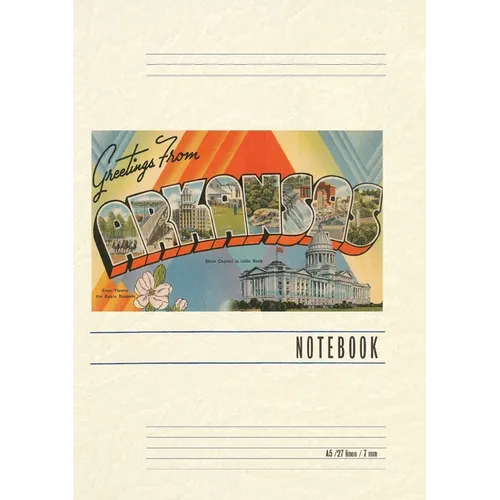 Vintage Lined Notebook Greetings from Arkansas