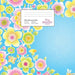 Music Manuscript Book: Floral Pattern on Blue, Large Kids Stave Paper