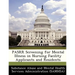 Pasrr Screening for Mental Illness in Nursing Facility Applicants and Residents