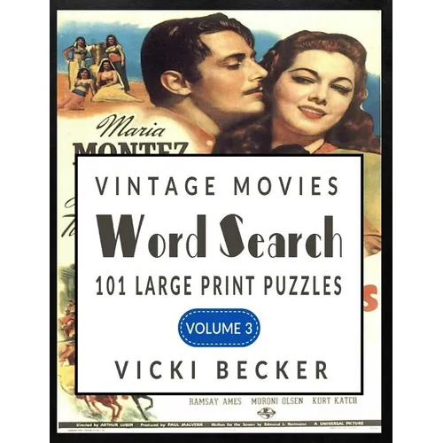 Vintage Movies Word Search: 101 Large Print Word Search Puzzles