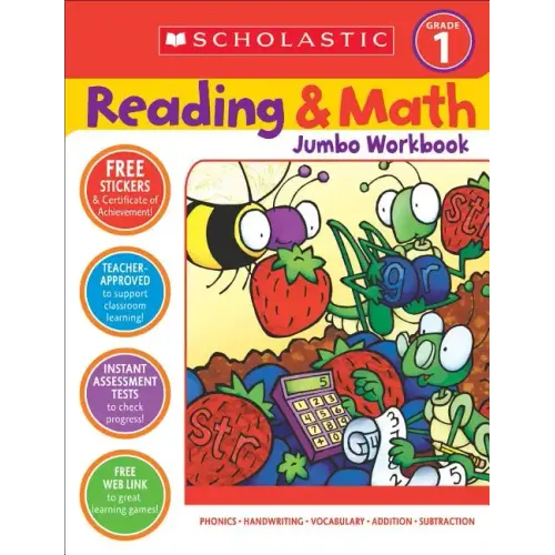 Reading & Math Jumbo Workbook: Grade 1