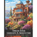 Turkish Konak Landscapes & Architecture Coloring Book for Adults: Large Print Beautiful Nature Landscapes Sceneries and Foreign Buildings Adult Colori