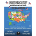 Geography Workbook for Kids: 50 US States Activity Book - Word Scrambles & Matches, Population, Maps, Capitals, Biggest Cities, State Mammals, Bird