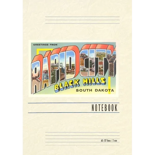 Vintage Lined Notebook Greetings from Rapid City, Black Hills