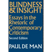 Blindness and Insight: Essays in the Rhetoric of Contemporary Criticism