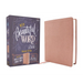 Niv, Beautiful Word Bible, Updated Edition, Peel/Stick Bible Tabs, Leathersoft, Pink, Red Letter, Comfort Print: 600+ Full-Color Illustrated Verses