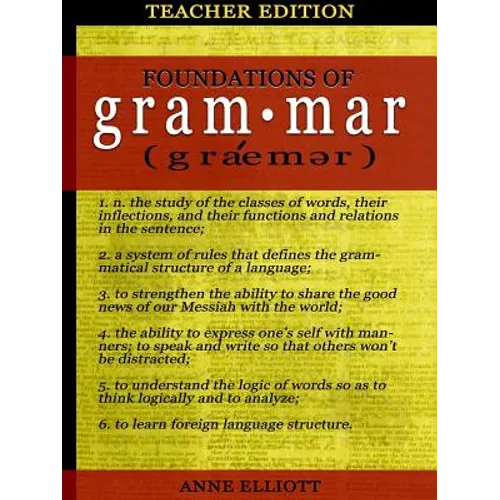Foundations of Grammar: Teacher's Guide