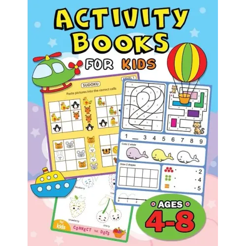 Activity books for kids ages 4-8: Easy and Fun Workbook for boys and Girls