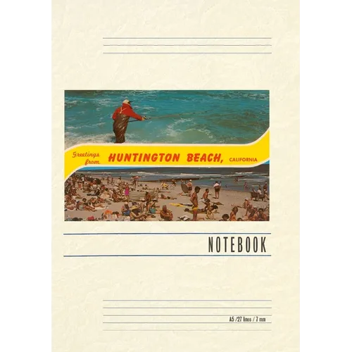Vintage Lined Notebook Greetings from Huntington Beach