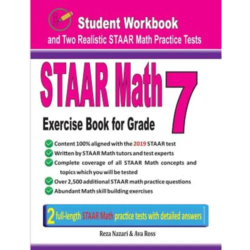 STAAR Math Exercise Book for Grade 7: Student Workbook and Two Realistic STAAR Math Tests