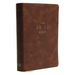 NKJV, Abide Bible, Leathersoft, Brown, Red Letter Edition, Comfort Print: Holy Bible, New King James Version