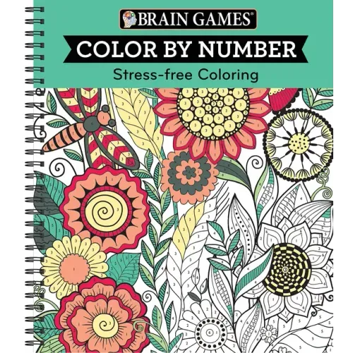 Brain Games - Color by Number: Stress-Free Coloring (Green)