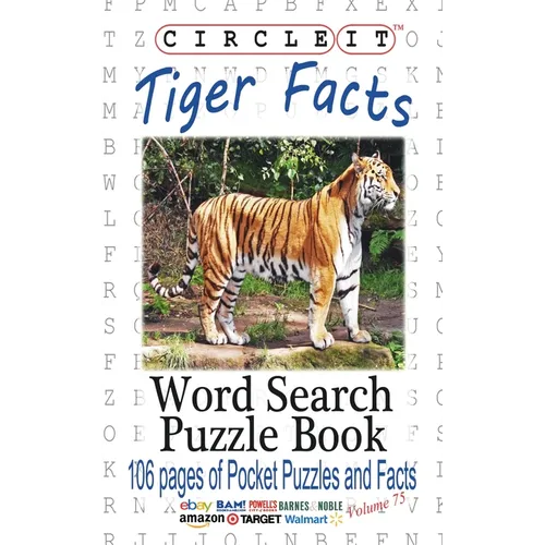 Circle It, Tiger Facts, Word Search, Puzzle Book