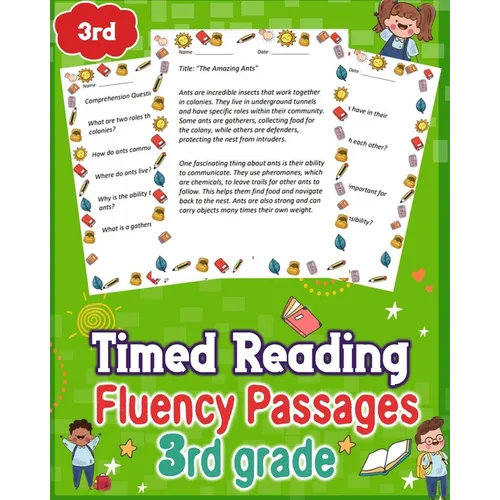 Timed Reading Fluency Passages 3rd Grade: Enhance 3rd-grade reading skills with timed fluency passages. Engaging practice for improved comprehension