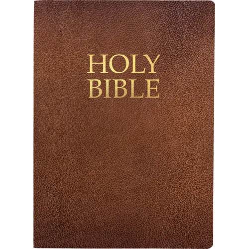 Kjver Holy Bible, Large Print, Acorn Bonded Leather, Thumb Index