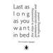 Last as Long as You Want in Bed