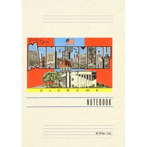 Vintage Lined Notebook Greetings from Montgomery