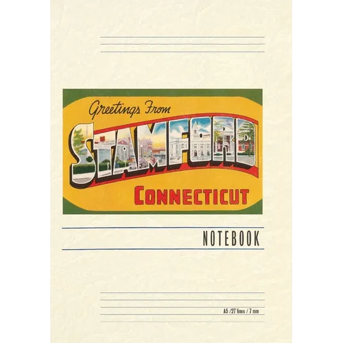 Vintage Lined Notebook Greetings from Stamford
