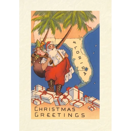 Vintage Lined Notebook Christmas Greetings from Florida