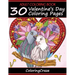 Adult Coloring Book: 30 Valentine's Day Coloring Pages