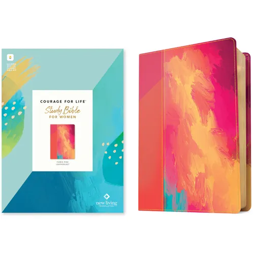 NLT Courage for Life Study Bible for Women, Filament Enabled (Leatherlike, Fierce Pink)